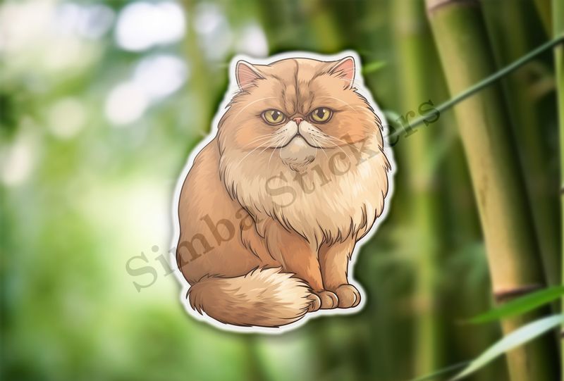 Persian cat, brown  , watercolour