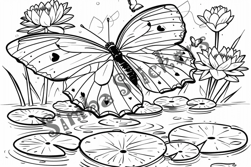 Colouring pages, bundle of butterflies, 50 images 2