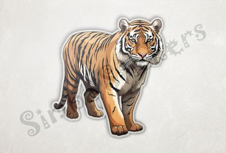 Tiger partially from the side, looking slightly right