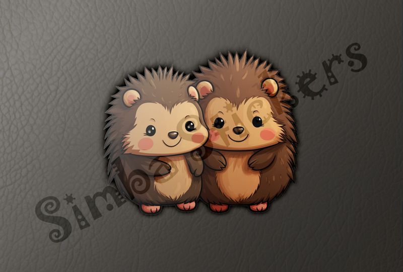 Rose-cheeked porcupines in love