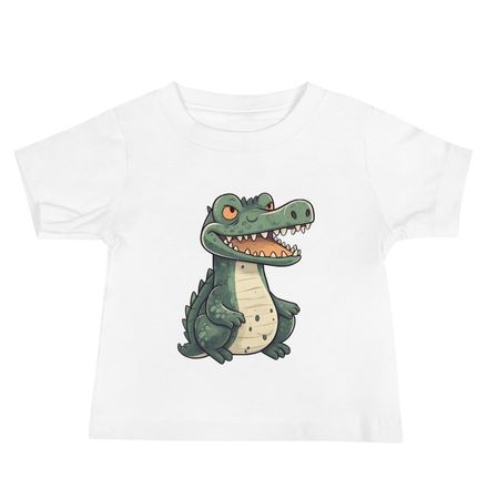 Baby Staple Tee, Happy crocodile 