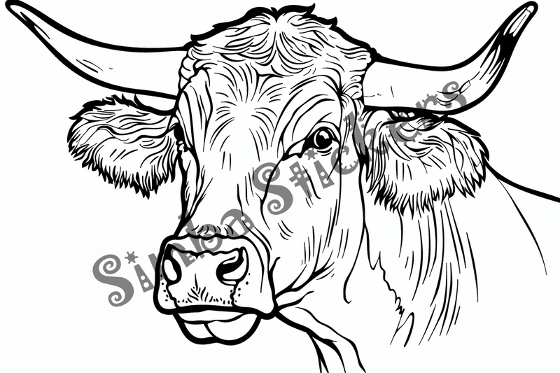 Colouring pages, bundle of cattle, 50 images