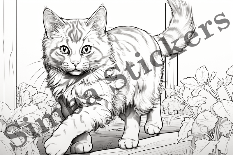 Colouring pages, Bundle of cats, 25 images