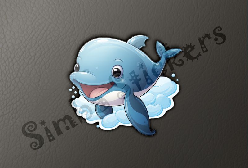 Happy chubby whale