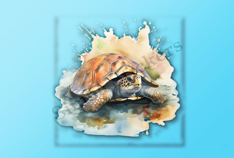 Tortoise, watercolour