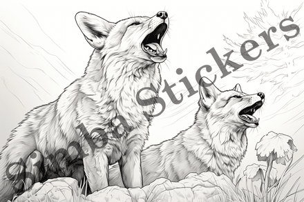 Colouring pages, Bundle of foxes, 25 images