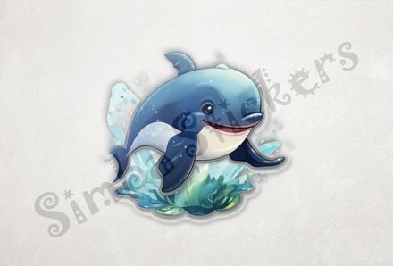 Happy whale loooking cute