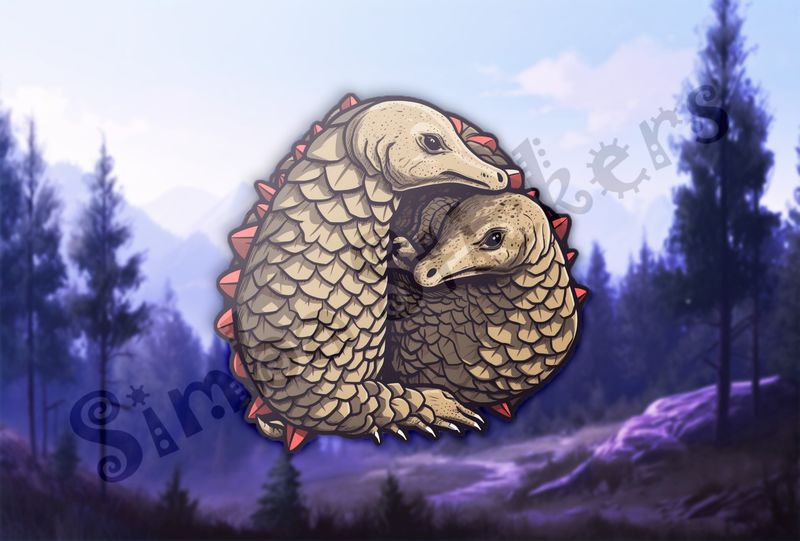 Pangolins in love