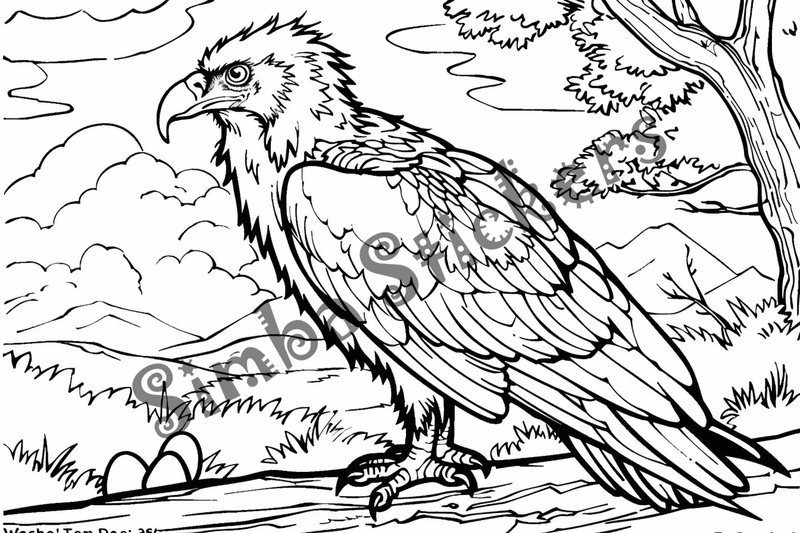 Colouring pages, bundle of vultures, 50 images, kqxcna