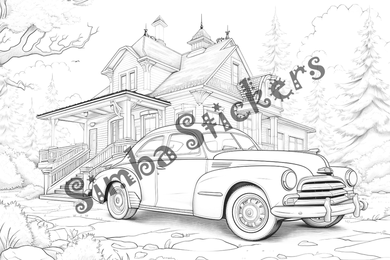 Colouring pages, bundle of houses, 25 images 2
