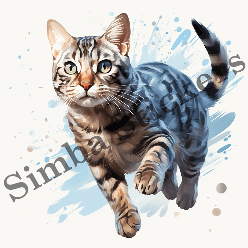 Egyptian Mau cats, image set, 10 images