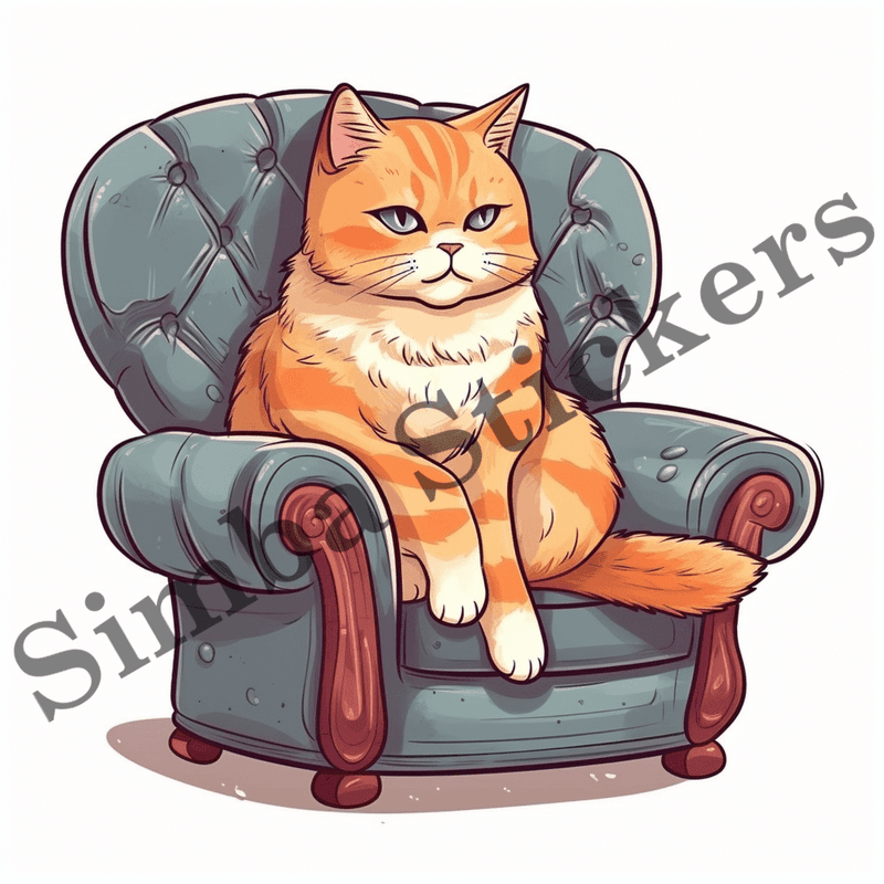 Cats in armchair, image set, 10 images