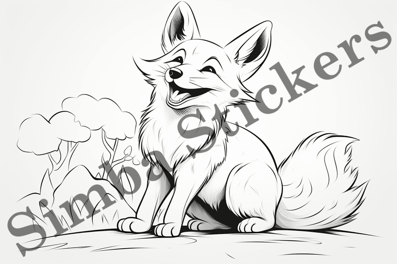 Colouring pages, Bundle of foxes, 25 images