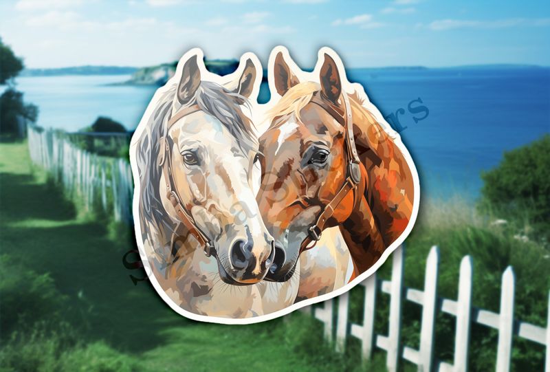 Horses nose-to-nose