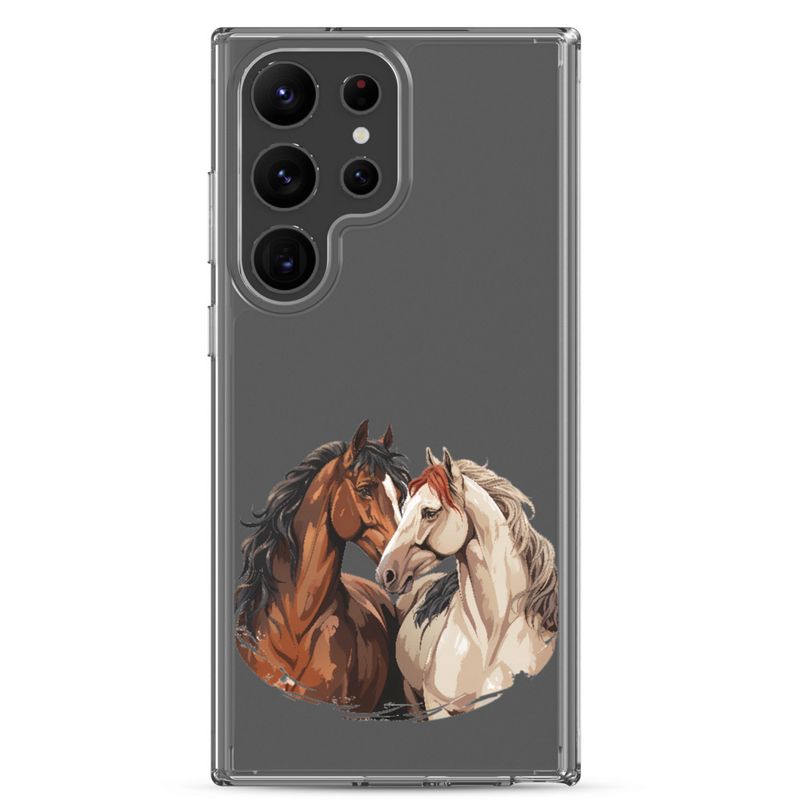 Clear Case for Samsung, Horses nose-to-nose, jbgjpy