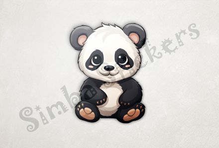 Cute Panda bear cub sitting, 1j6rhe