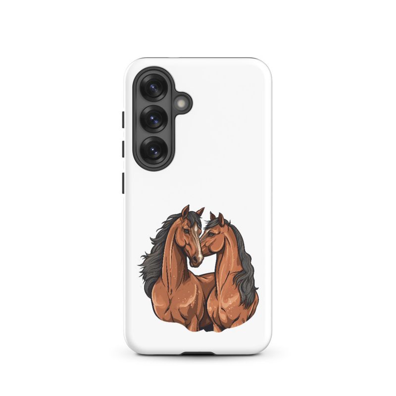 Tough Case for Samsung, Two brown horses snuggling, tdwcyd