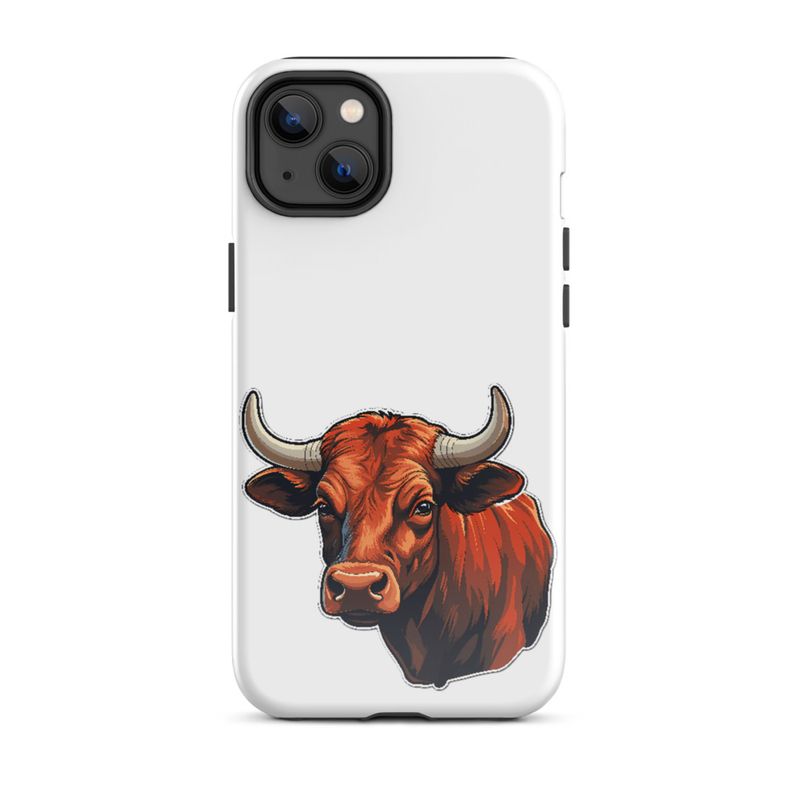 Tough Case for iPhone, Bull face, partial side view, bpor80