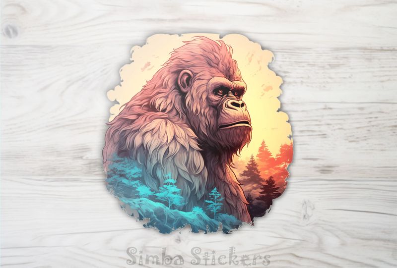 Gorilla in contemplation, z3xwvu