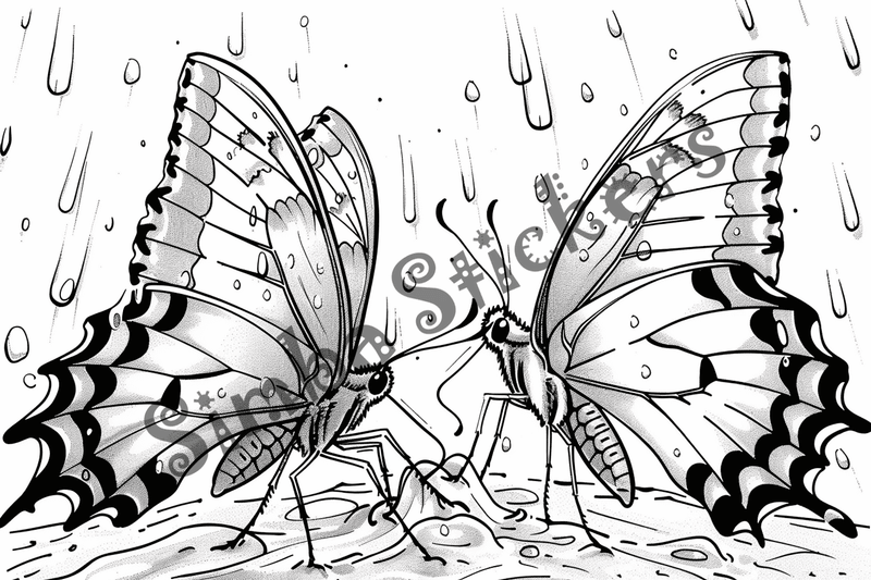 Colouring pages, bundle of butterflies, 50 images 2
