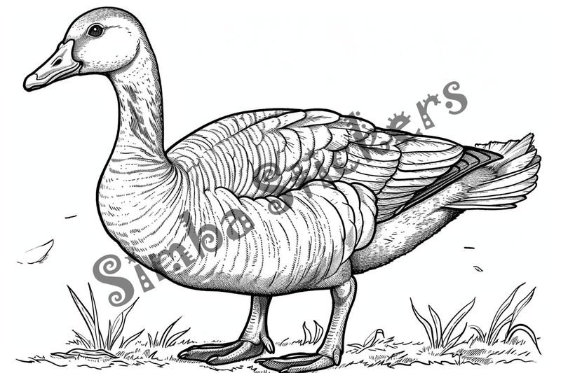 Colouring pages, bundle of geese, 25 images