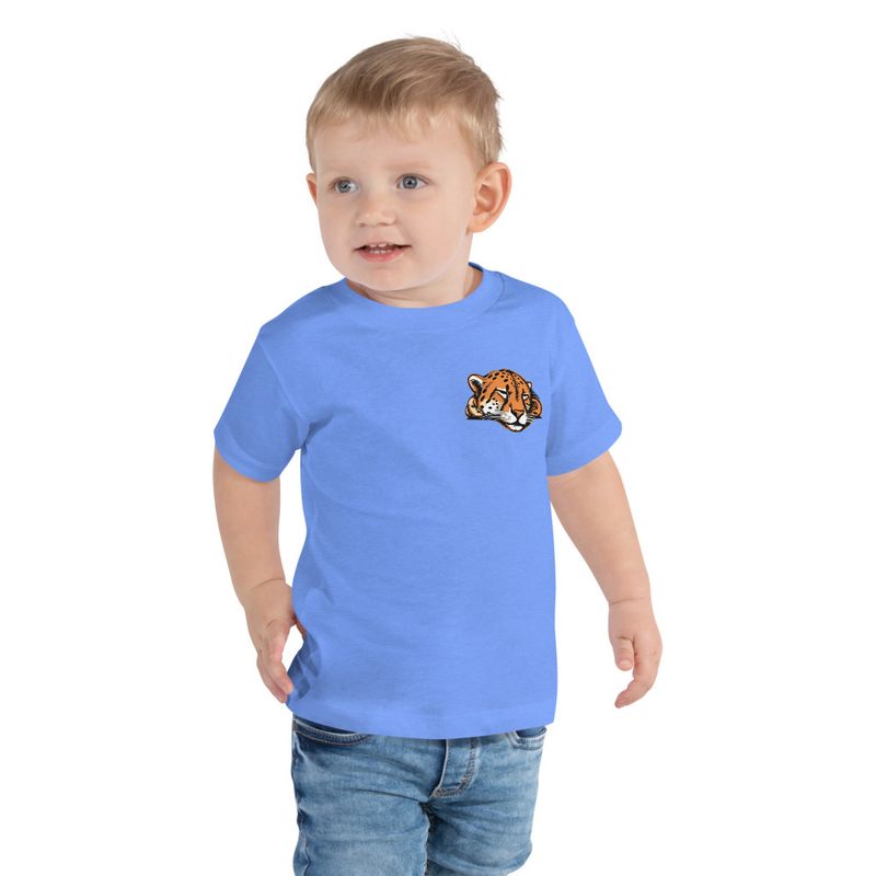 Toddler Staple Tee, Cheetah sleeping, head, left chest
