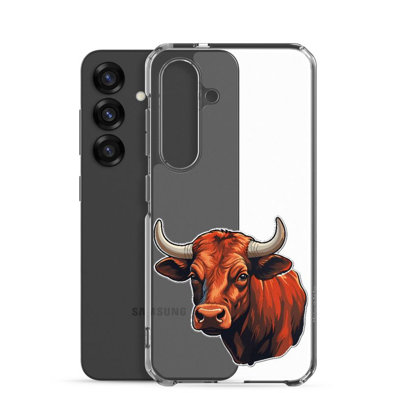 Clear Case for Samsung, Bull face, partial side view, bpor80