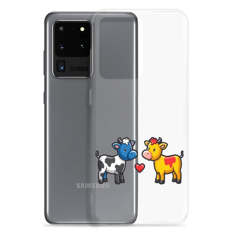 Clear Case for Samsung, Cattle, bull and cow in love, both colourful, zbyzzs