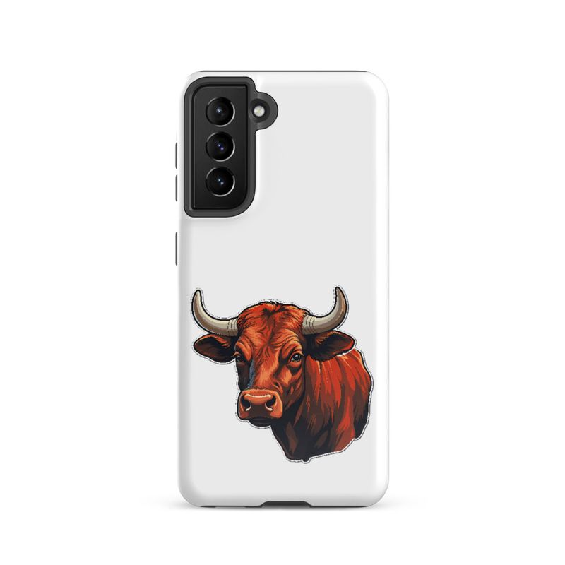 Tough Case for Samsung, Bull face, partial side view, bpor80