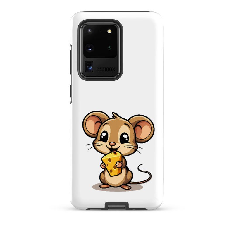 Tough Case for Samsung, Small Mouse happily licking large chunk of cheese, pqapy6