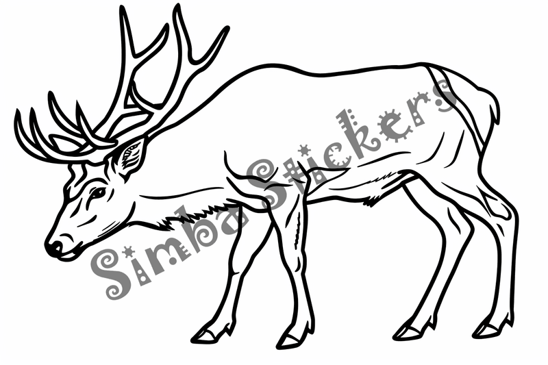 Colouring pages, bundle of elks, 25 images 2