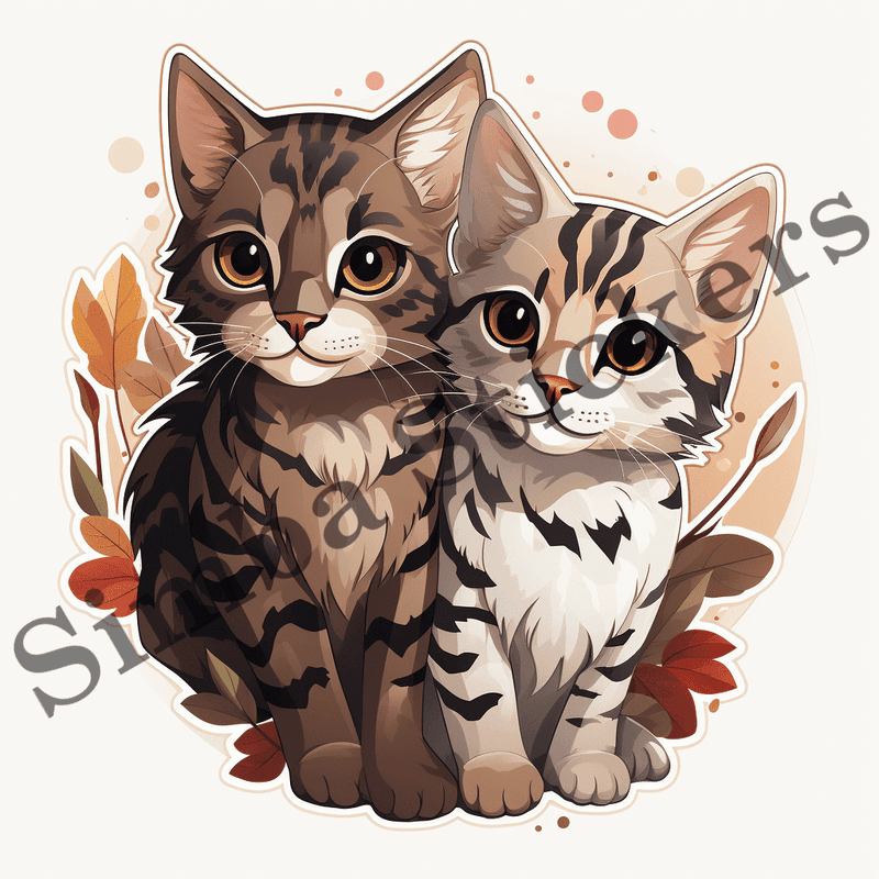 Egyptian Mau cats in love, image set, 10 images