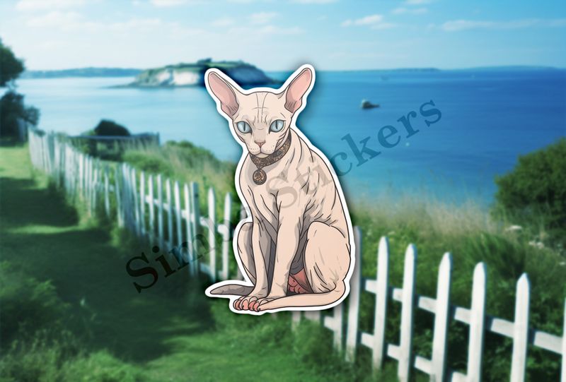 Sphynx cat sitting
