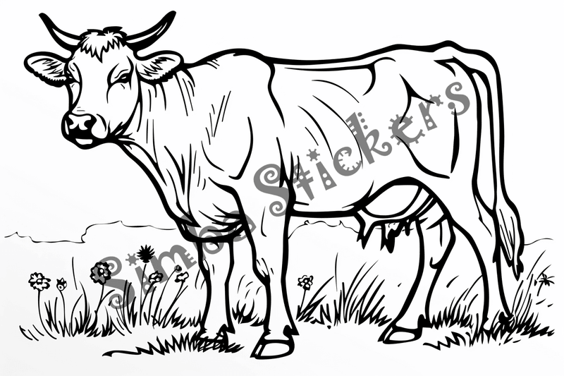 Colouring pages, bundle of cattle, 25 images 2