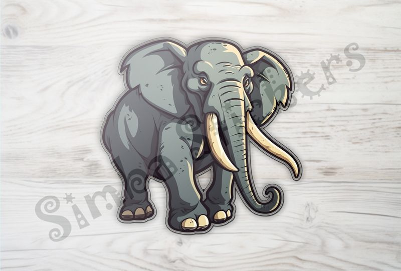 Elephant stomping around cutely