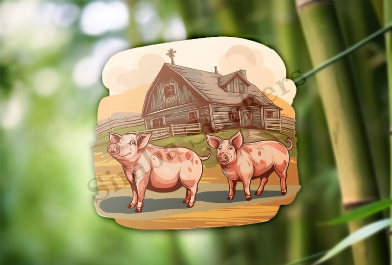 Pigs on a farm