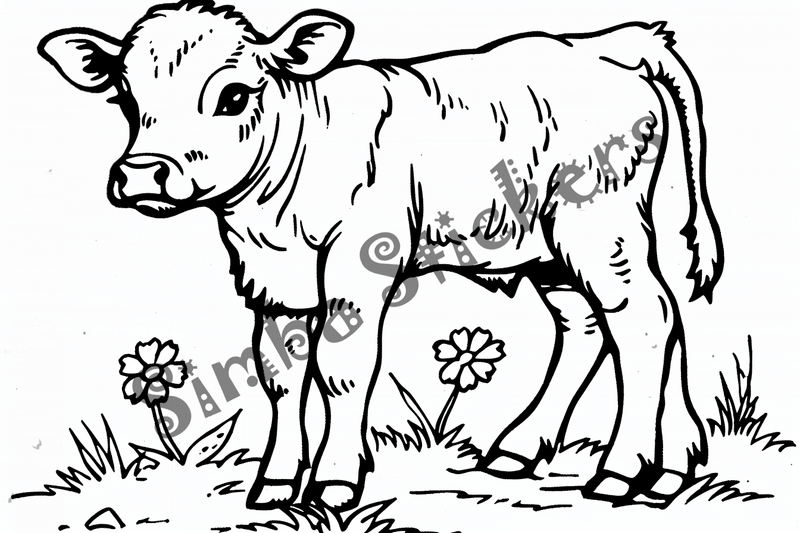 Colouring pages, bundle of cattle, 50 images