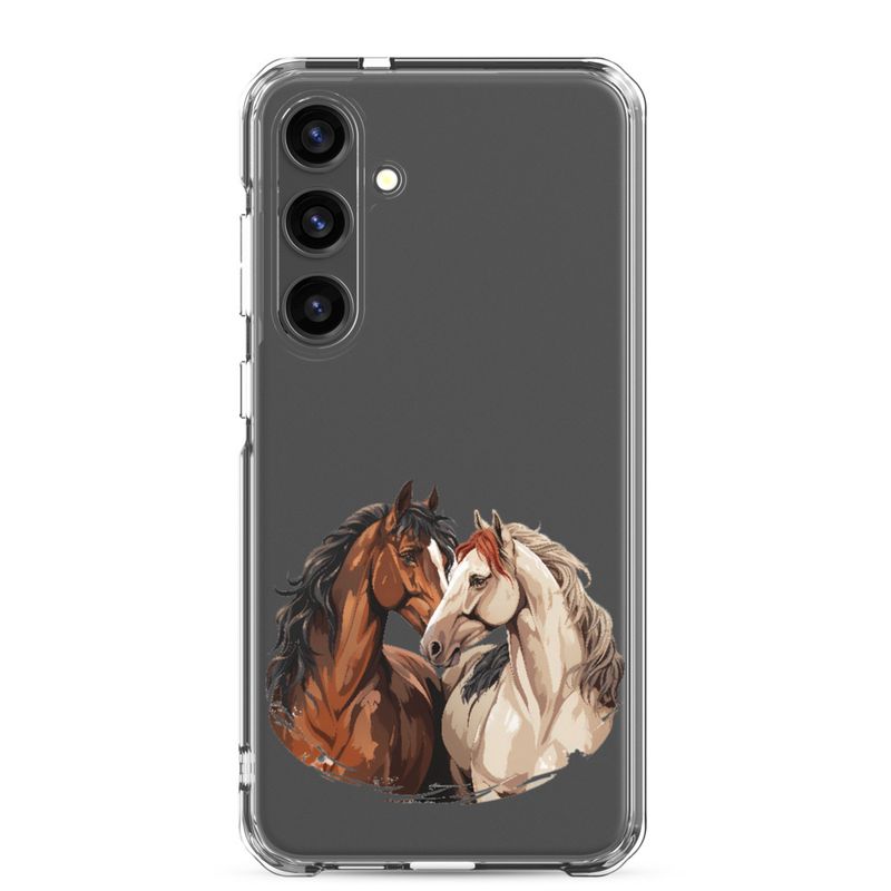 Clear Case for Samsung, Horses nose-to-nose, jbgjpy