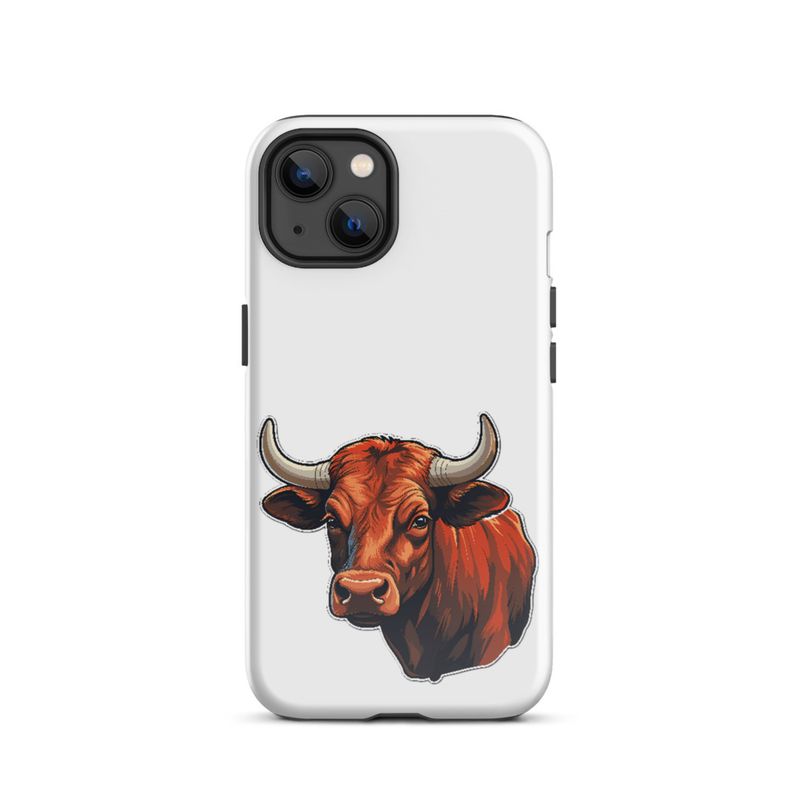 Tough Case for iPhone, Bull face, partial side view, bpor80