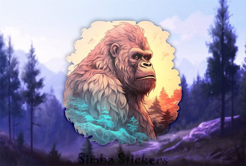 Gorilla in contemplation, z3xwvu