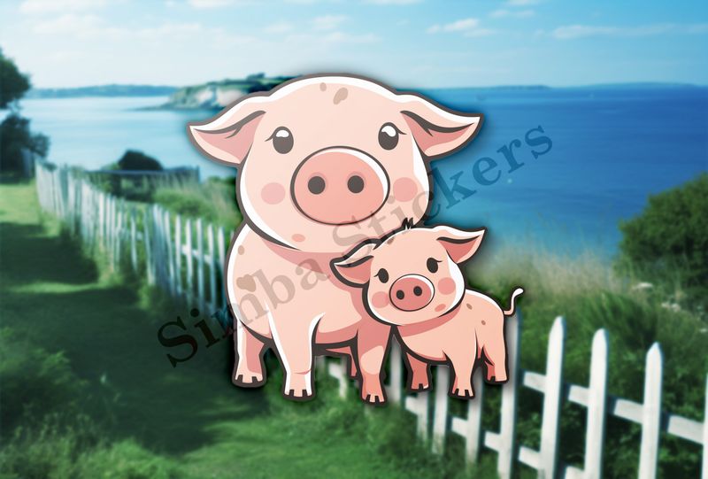 Pig with piglet