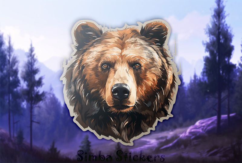Bear with soulful gaze, watercolour, cxsnhb