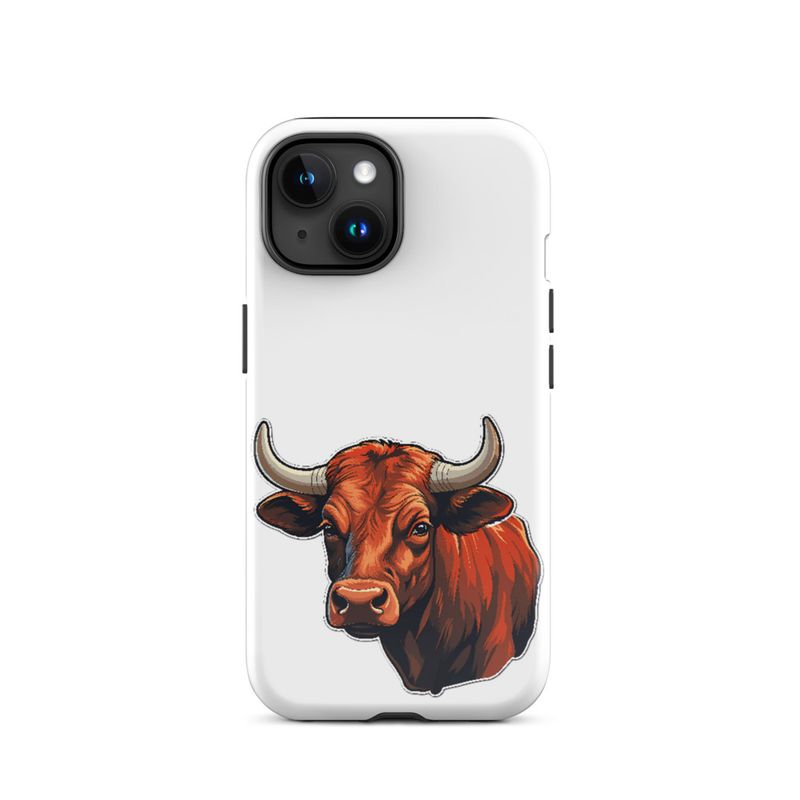 Tough Case for iPhone, Bull face, partial side view, bpor80