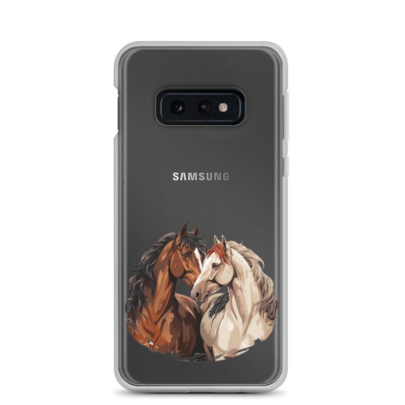 Clear Case for Samsung, Horses nose-to-nose, jbgjpy