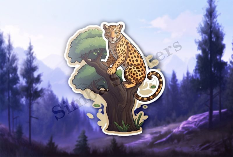 Leopard  sitting in a tree