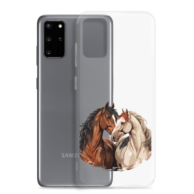Clear Case for Samsung, Horses nose-to-nose, jbgjpy