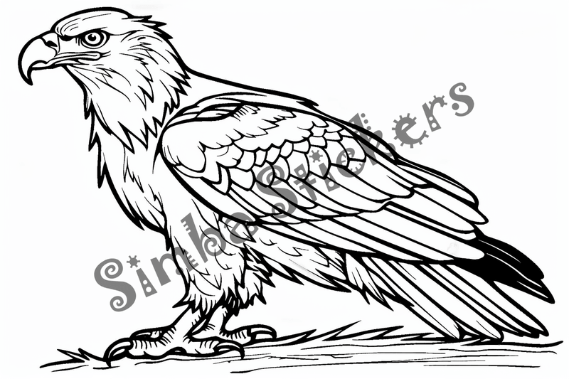 Colouring pages, bundle of eagles 2, 25 images