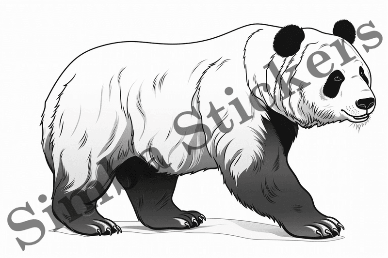 Colouring pages, bundle of pandas, 10 images, ecxuux
