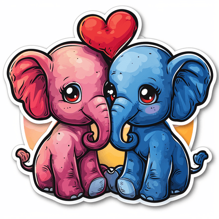 Baby elephants in love, image set, 10 images, gh5qwo