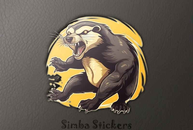 Honey Badger showing off angry moves , idsnx7